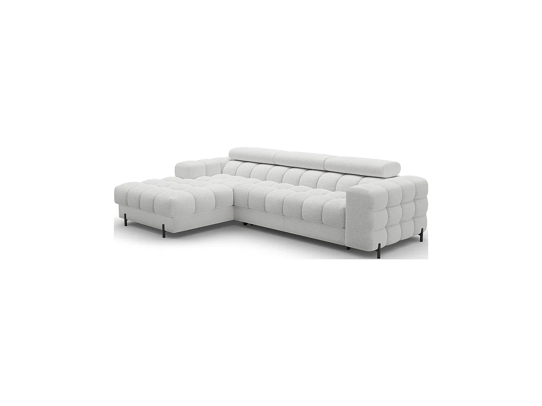 Canapé d'angle gauche convertible Gris foncé allure contemporaine 285x99x181cm FILTRO