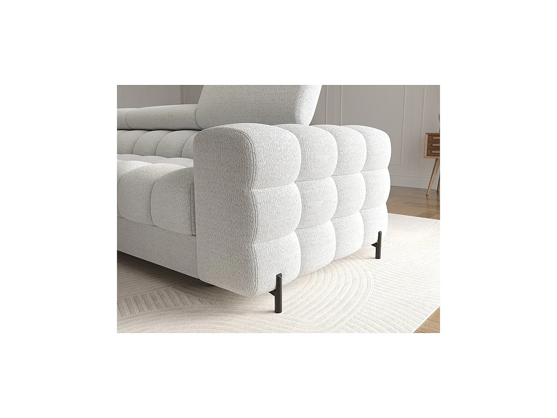Canapé d'angle gauche convertible Gris foncé allure contemporaine 285x99x181cm FILTRO