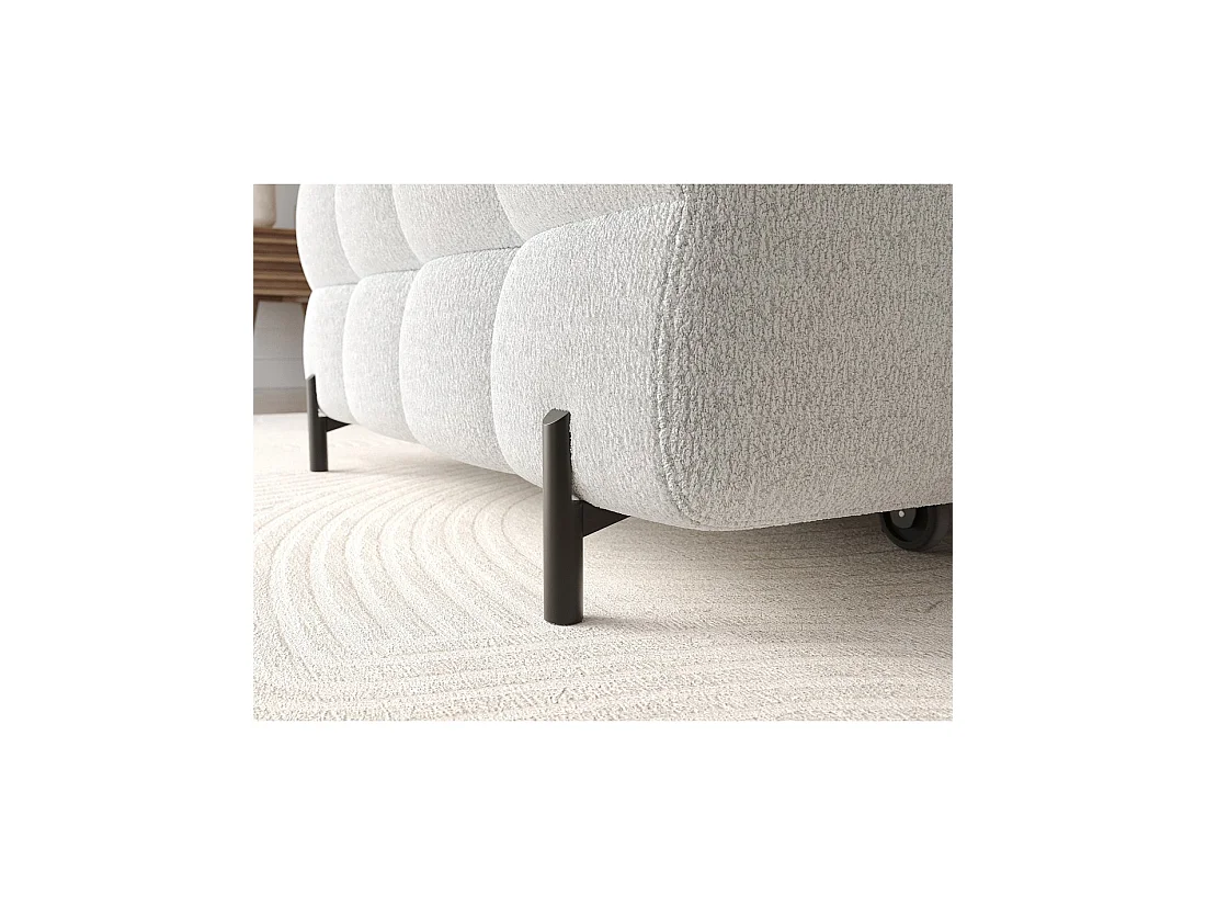Canapé d'angle gauche convertible Gris foncé allure contemporaine 285x99x181cm FILTRO
