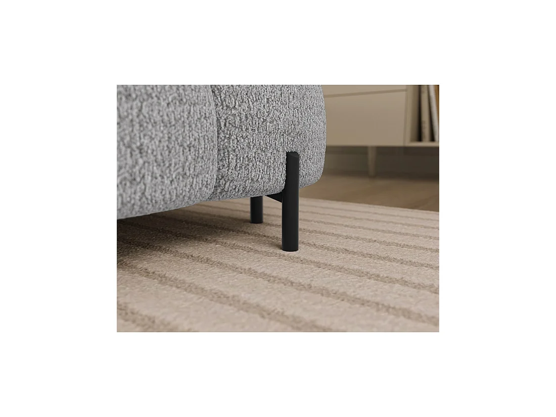 Canapé panoramique convertible Gris clair angle gauche FERARIA 358x93x202cm