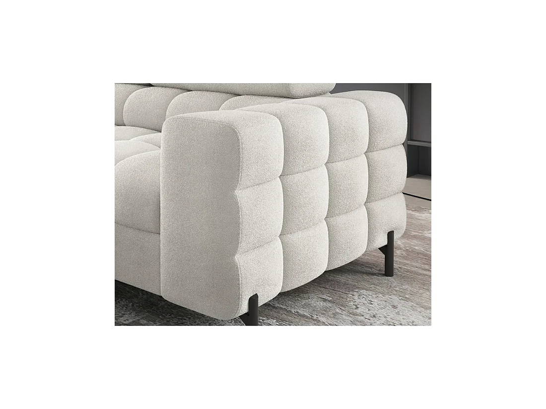 Canapé FERRUM Blanc alpin convertible 5 places angle gauche méridienne confort 276x93x200cm