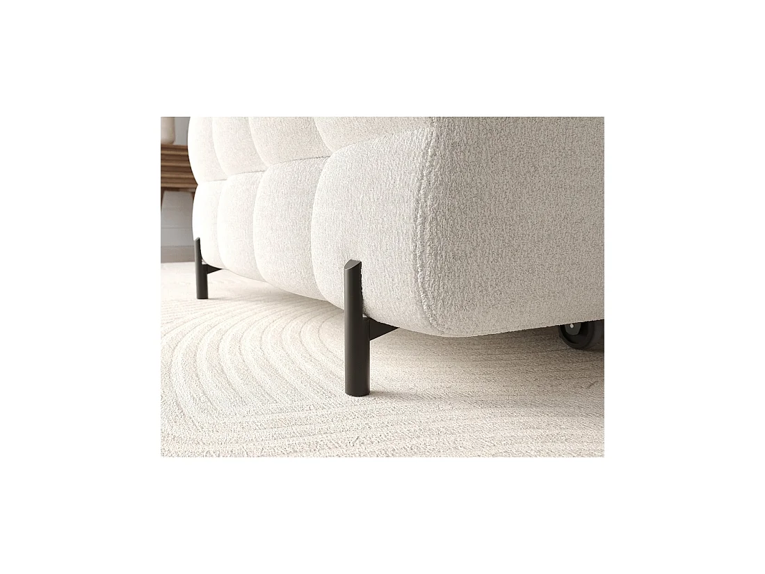 Canapé d'angle gauche convertible Blanc allure contemporaine 285x99x181cm FILTRO
