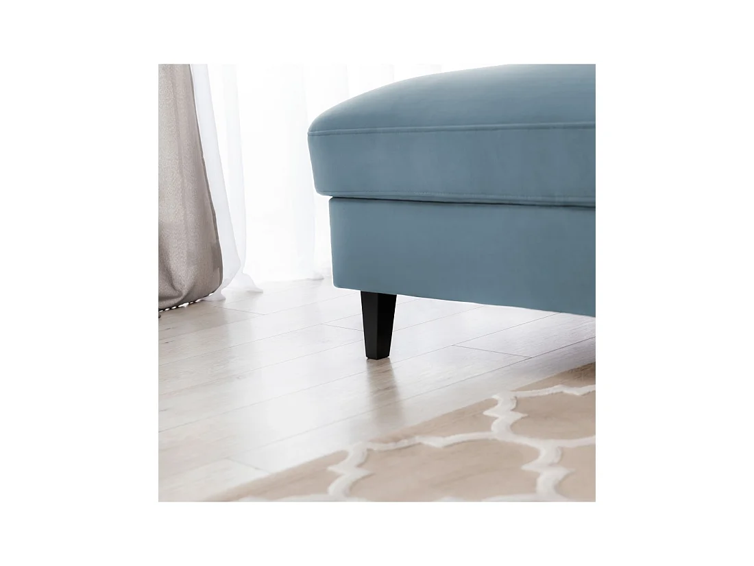 Canapé d'angle convertible bleu angle gauche 4 places FABLE