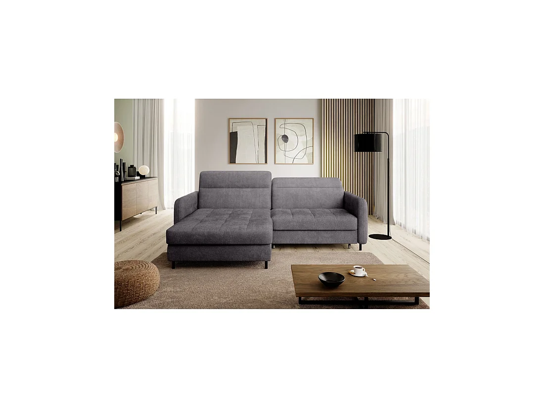 Sofá de esquina colección GOUMSI color Gris