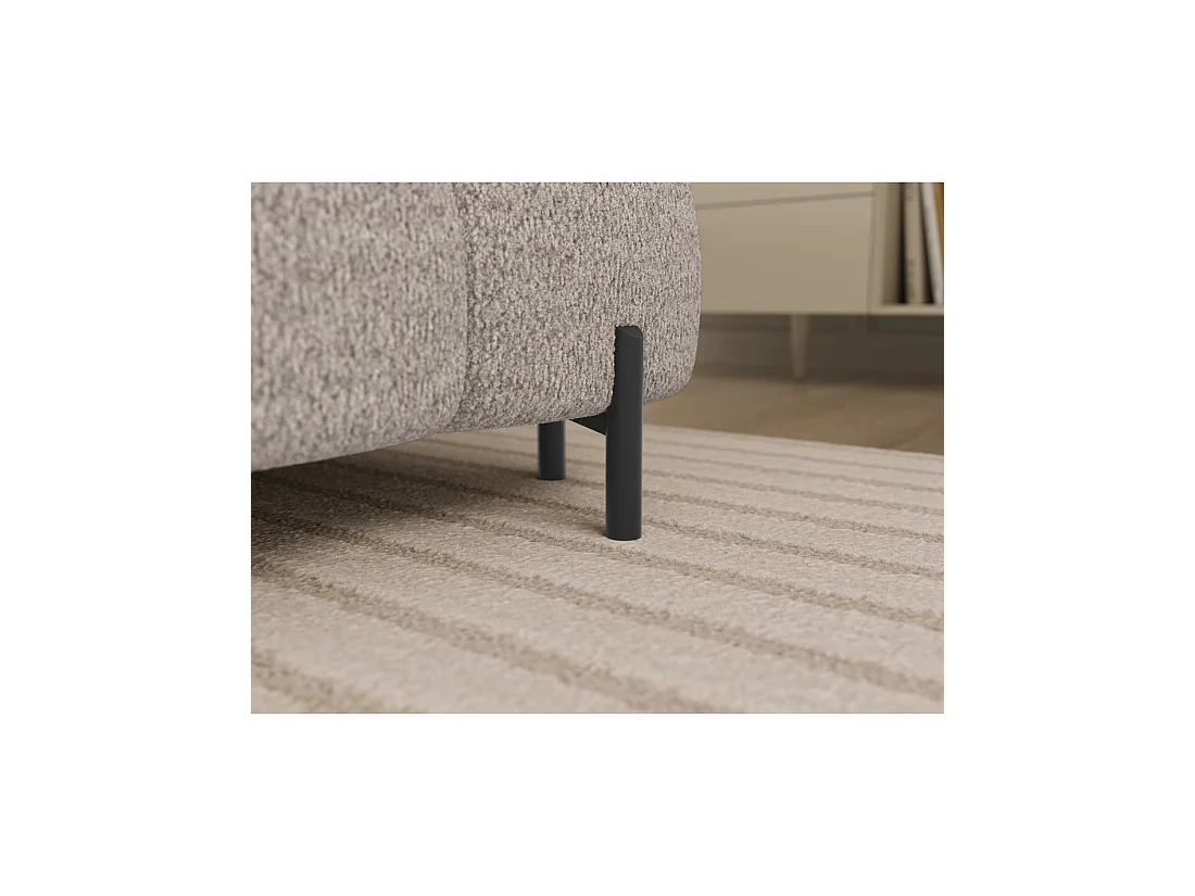Canapé panoramique convertible Beige clair angle gauche FERARIA 358x93x202cm