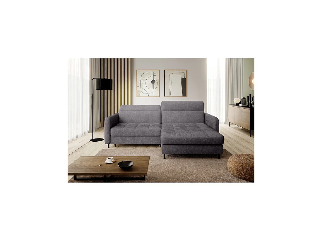 Sofá de esquina colección GOUMSI color Gris