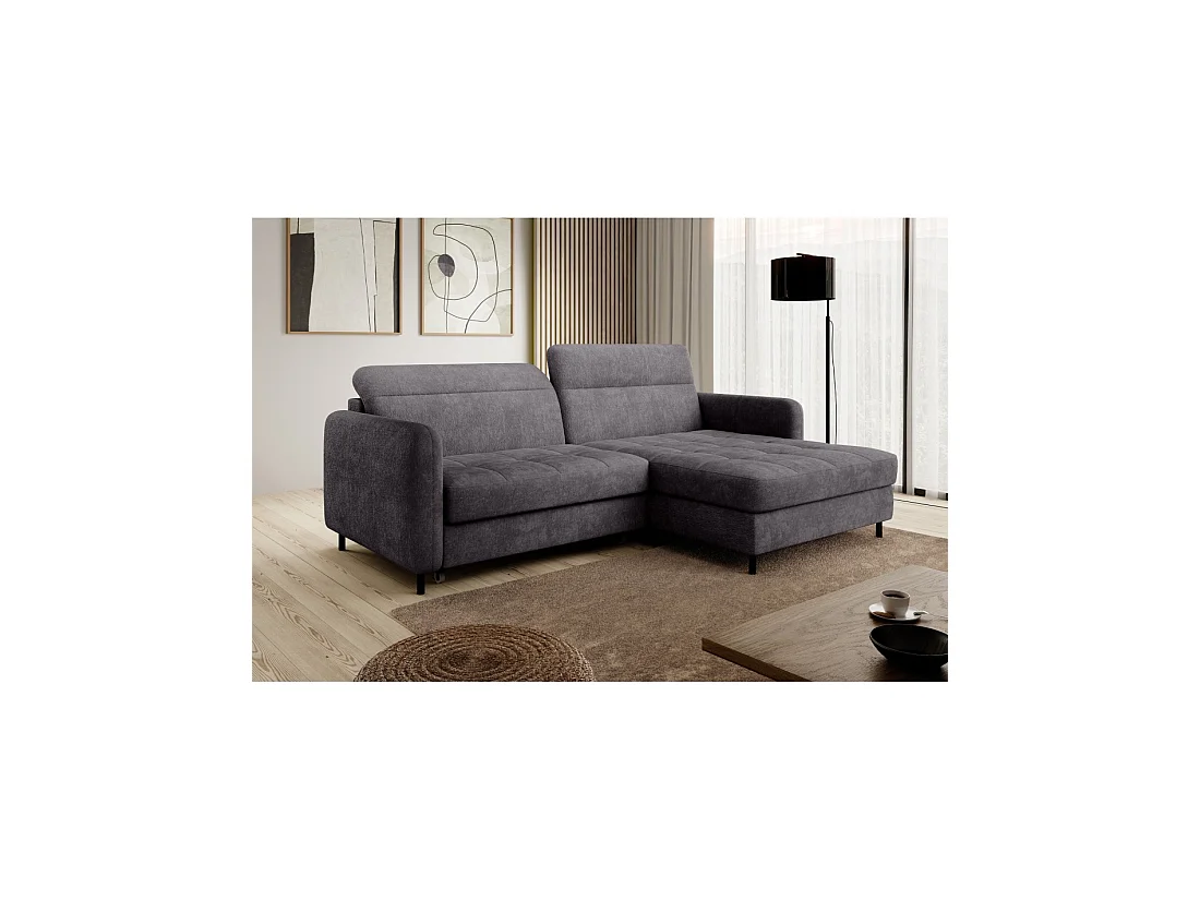 Sofá de esquina colección GOUMSI color Gris