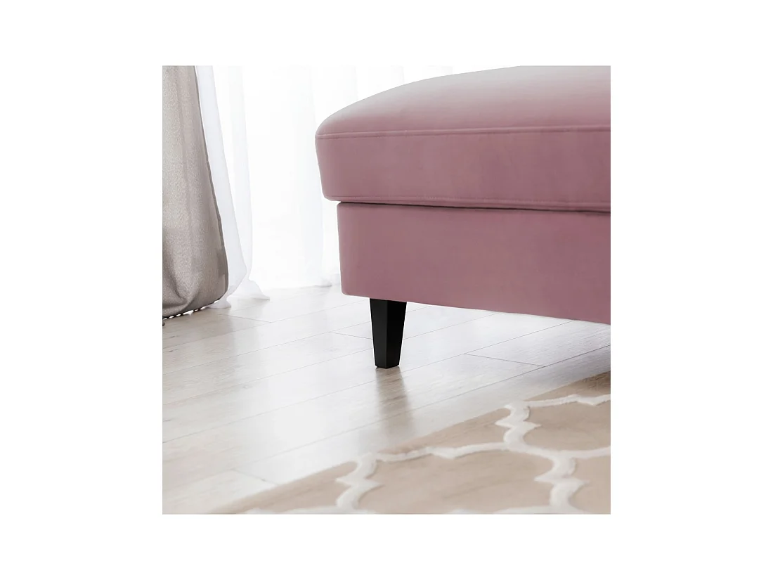 Canapé d'angle convertible rose foncé angle gauche 4 places FABLE