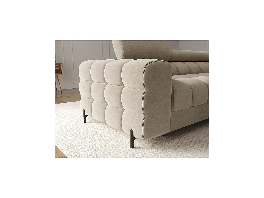 Canapé d'angle droit convertible Beige design élégant 285x99x181cm FILTRO
