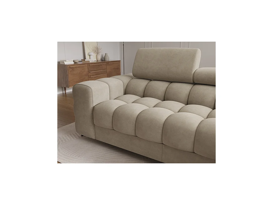 Canapé d'angle droit convertible Beige design élégant 285x99x181cm FILTRO