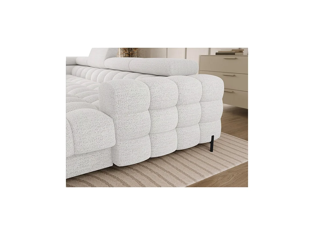 Canapé panoramique convertible Blanc angle gauche FERARIA 358x93x202cm