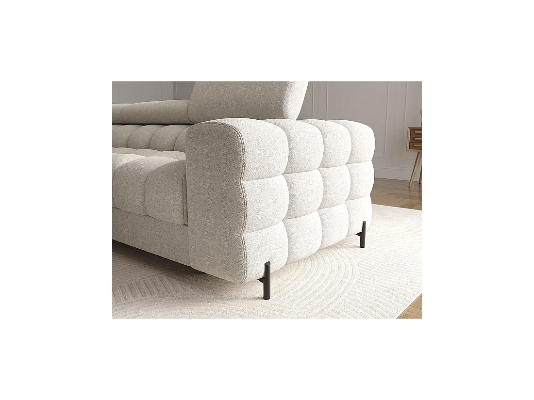 Canapé d'angle gauche convertible Blanc style épuré 285x99x181cm FILTRO