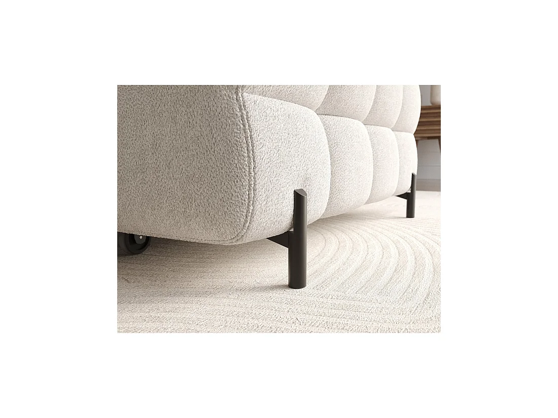 Canapé d'angle gauche convertible Blanc style épuré 285x99x181cm FILTRO