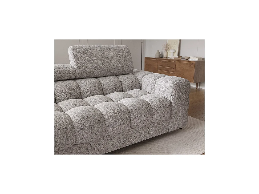 Sofá esquinero izquierdo convertible Gris jaspeado elegancia moderna 285x99x181cm FILTRO
