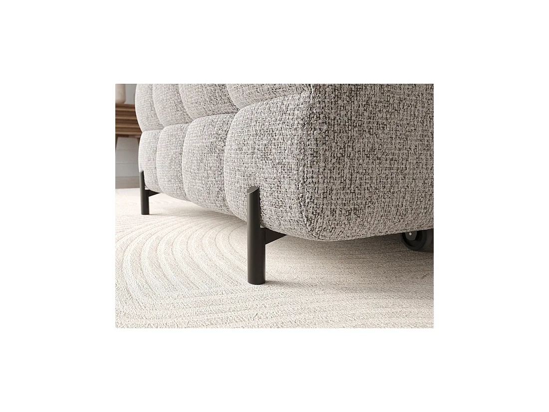 Sofá esquinero izquierdo convertible Gris jaspeado elegancia moderna 285x99x181cm FILTRO
