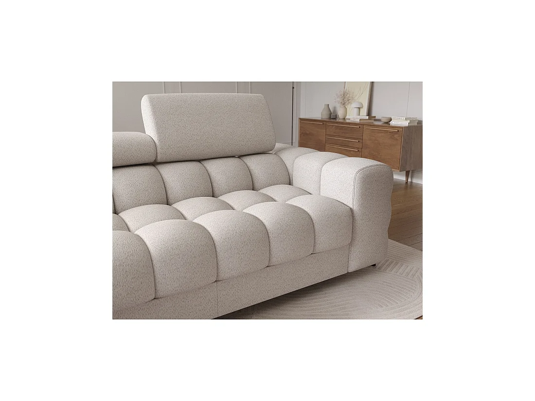 Canapé d'angle gauche convertible Beige allure contemporaine 285x99x181cm FILTRO