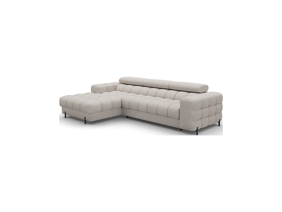Canapé d'angle gauche convertible Beige allure contemporaine 285x99x181cm FILTRO