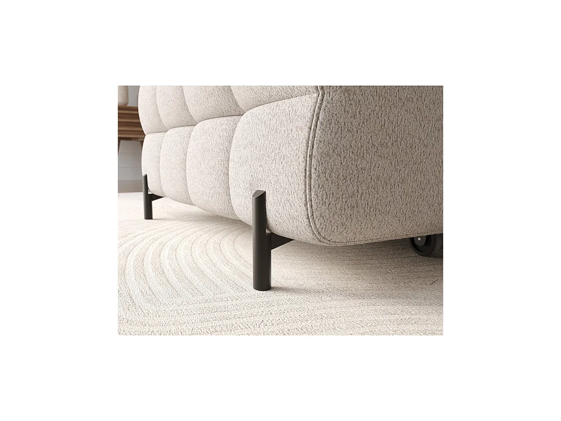 Canapé d'angle gauche convertible Beige allure contemporaine 285x99x181cm FILTRO