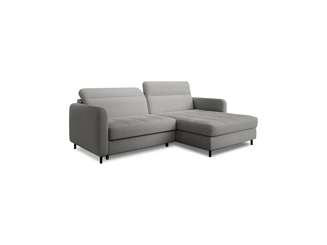 Sofá de esquina colección GOUMSI color Gris claro