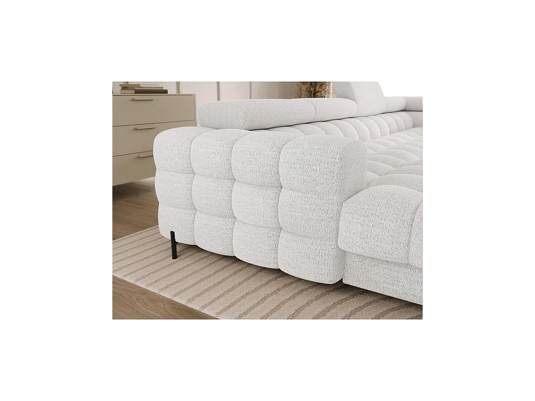 Canapé panoramique convertible Blanc angle droit FERARIA 358x93x202cm