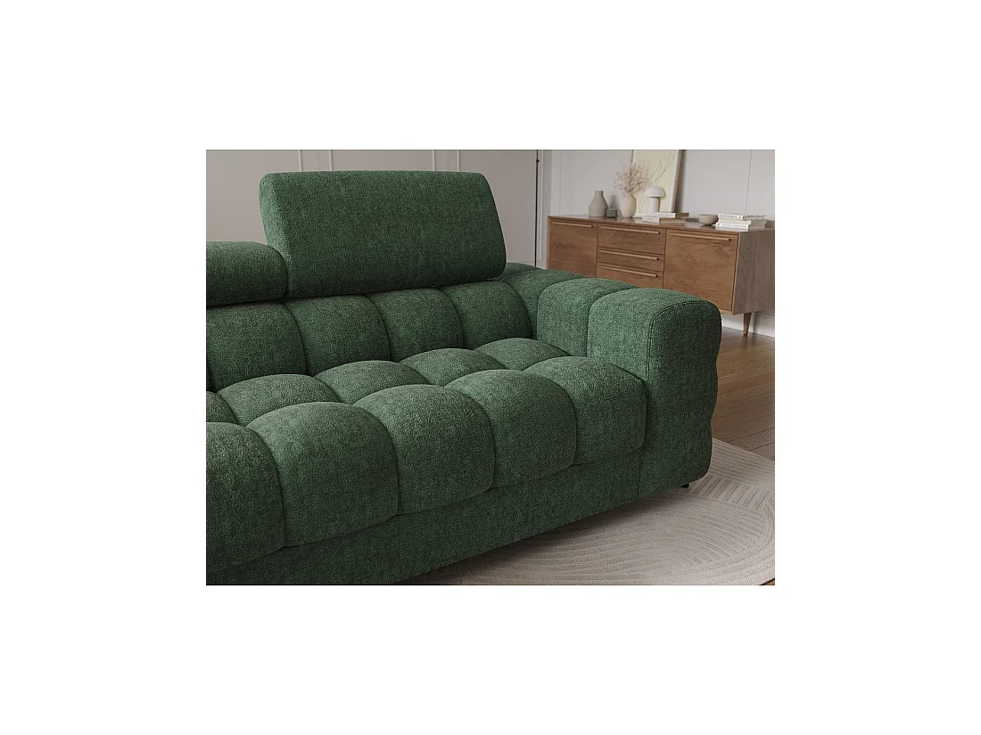 Canapé d'angle gauche convertible Emeraude style épuré 285x99x181cm FILTRO