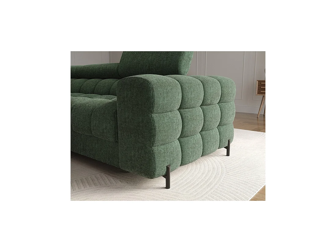 Canapé d'angle gauche convertible Emeraude style épuré 285x99x181cm FILTRO