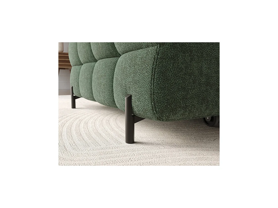 Canapé d'angle gauche convertible Emeraude style épuré 285x99x181cm FILTRO