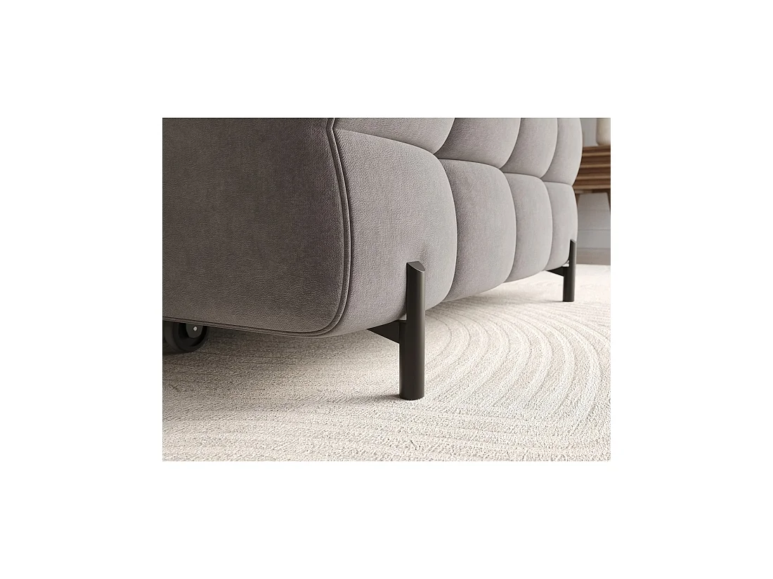 Canapé d'angle gauche convertible Gris design élégant 285x99x181cm FILTRO