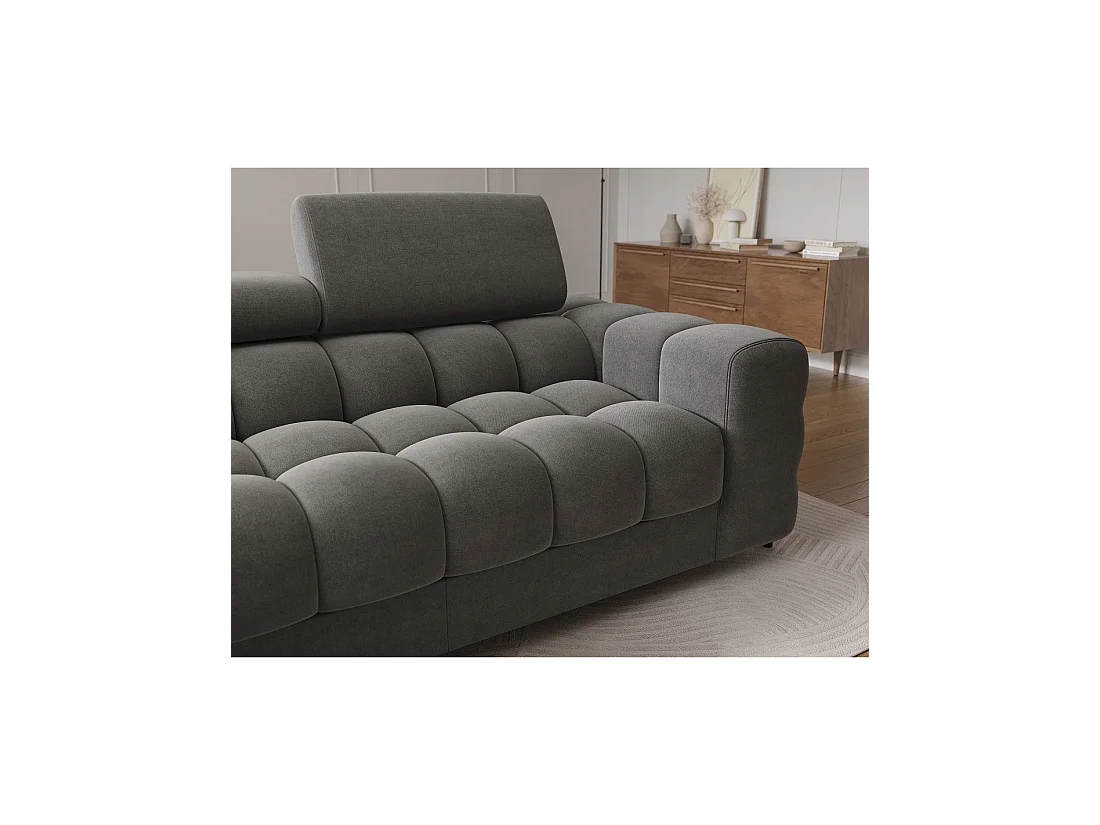 Sofá de esquina izquierda convertible Gris oscuro confort premium 285x99x181cm FILTRO