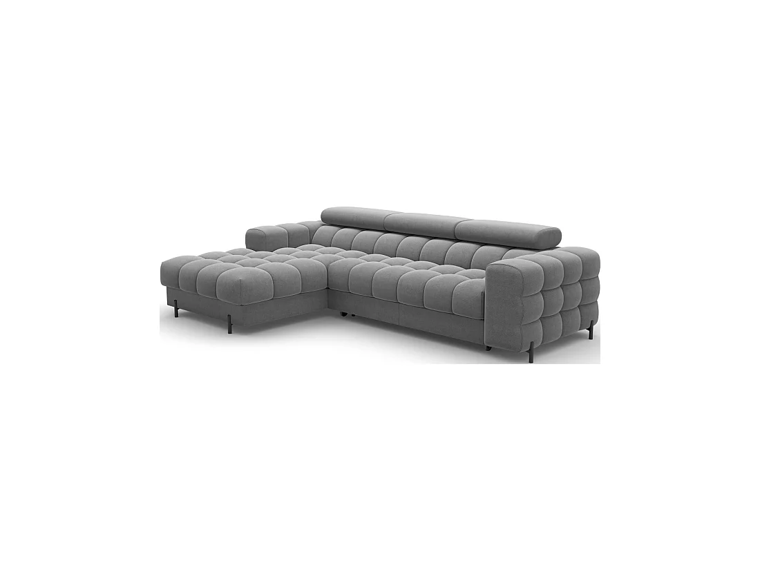 Sofá de esquina izquierda convertible Gris oscuro confort premium 285x99x181cm FILTRO
