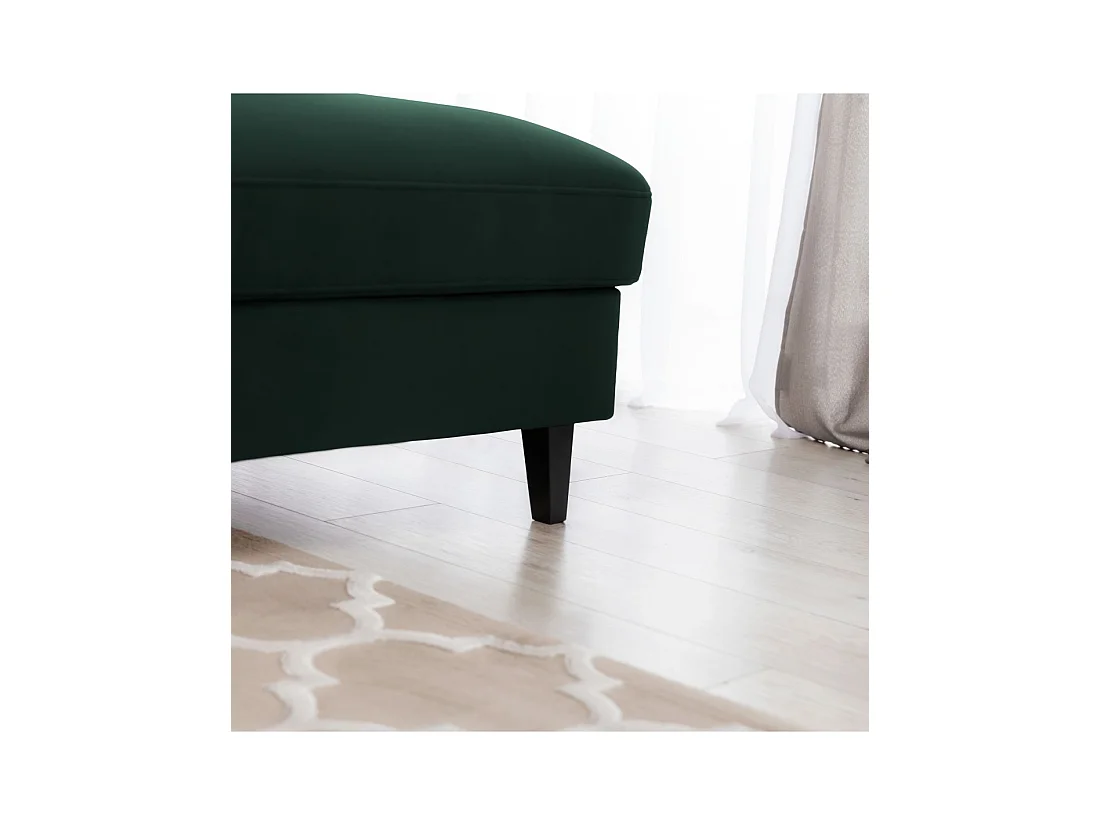 Sofá rinconero convertible verde oscuro ángulo derecho 4 plazas FABLE