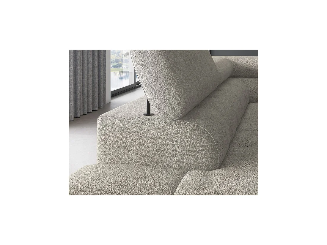 Hoekbank FERRUM Beige, omvormbaar, 5 zitplaatsen, linkse hoek met chaise longue 276x93x200cm