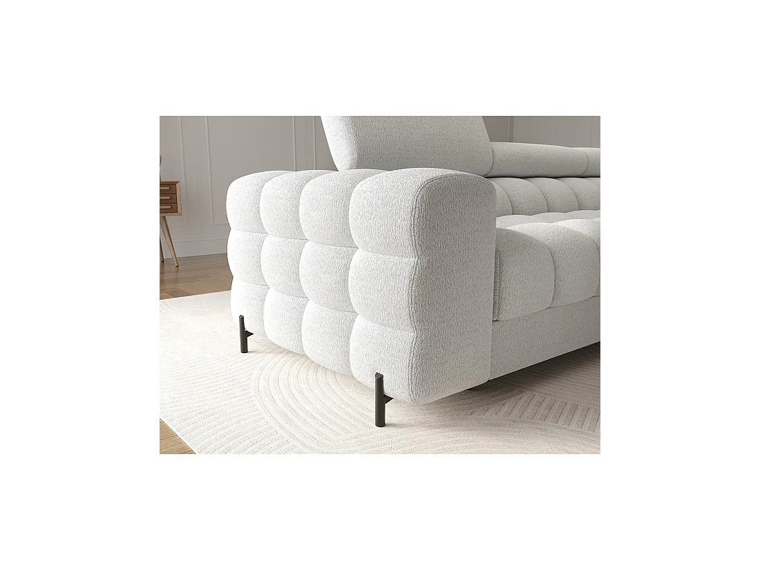 Canapé d'angle droit convertible Gris foncé allure contemporaine 285x99x181cm FILTRO