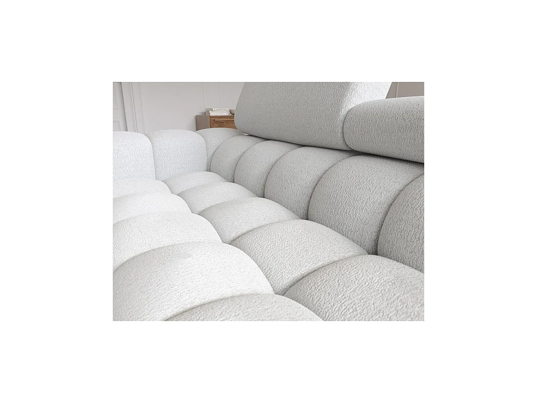 Canapé d'angle droit convertible Gris foncé allure contemporaine 285x99x181cm FILTRO