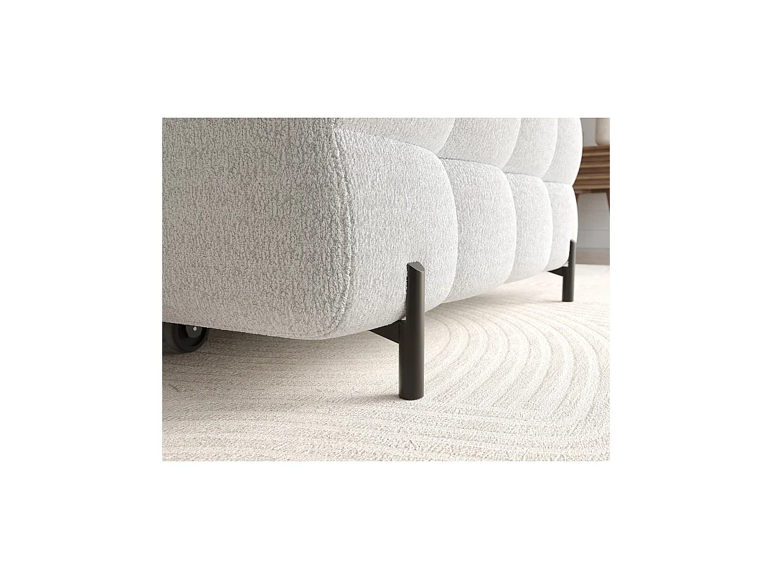 Canapé d'angle droit convertible Gris foncé allure contemporaine 285x99x181cm FILTRO