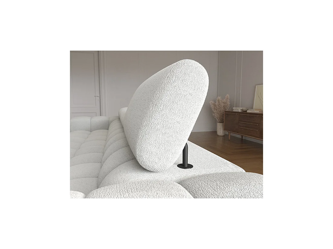 Canapé d'angle droit convertible Gris foncé allure contemporaine 285x99x181cm FILTRO