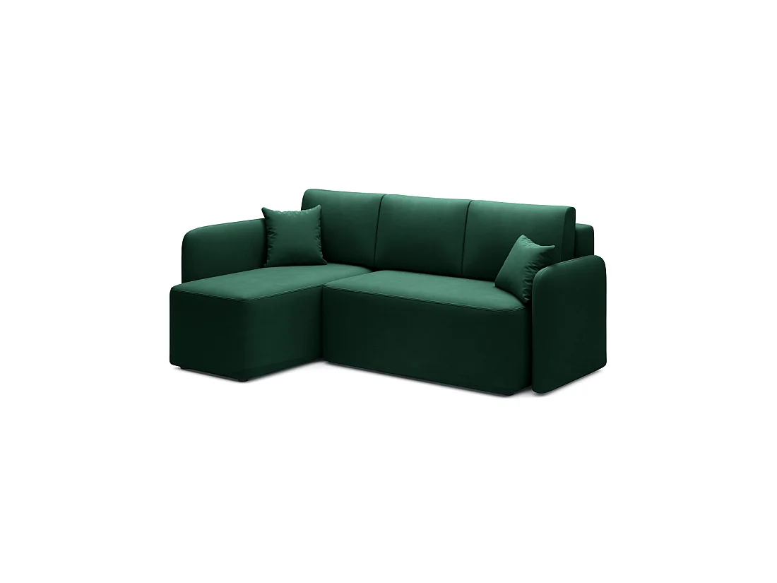 Sofá de esquina colección HEDSON color Verde esmeralda