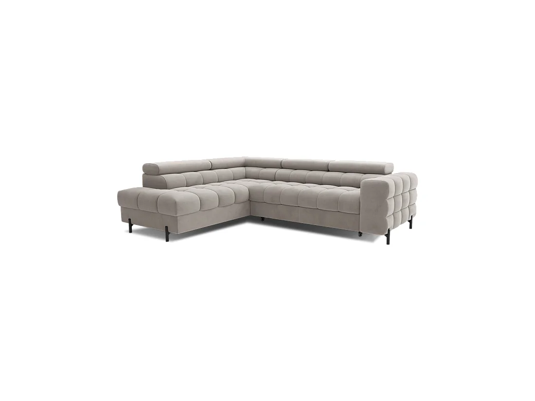 Hoekbank Beige FERRUM 5 zitplaatsen linkse hoek familie woonkamer 276x93x200cm