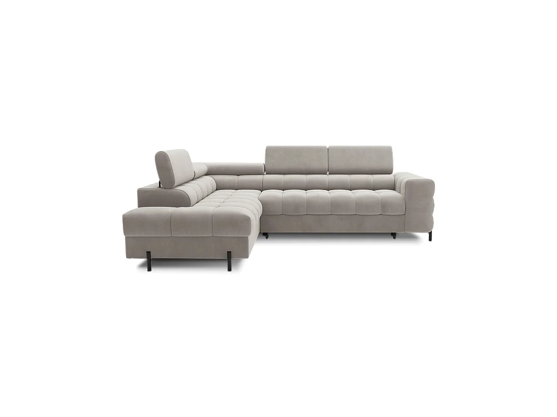 Hoekbank Beige FERRUM 5 zitplaatsen linkse hoek familie woonkamer 276x93x200cm