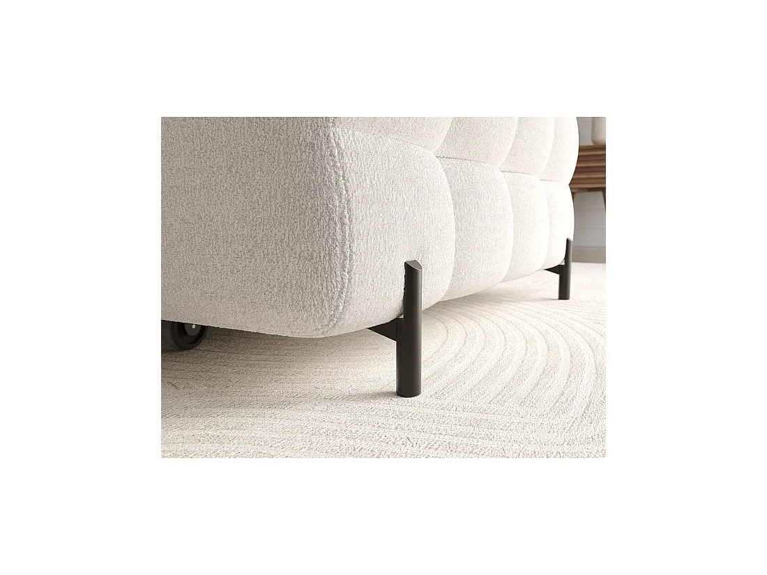 Canapé d'angle droit convertible Blanc allure contemporaine 285x99x181cm FILTRO