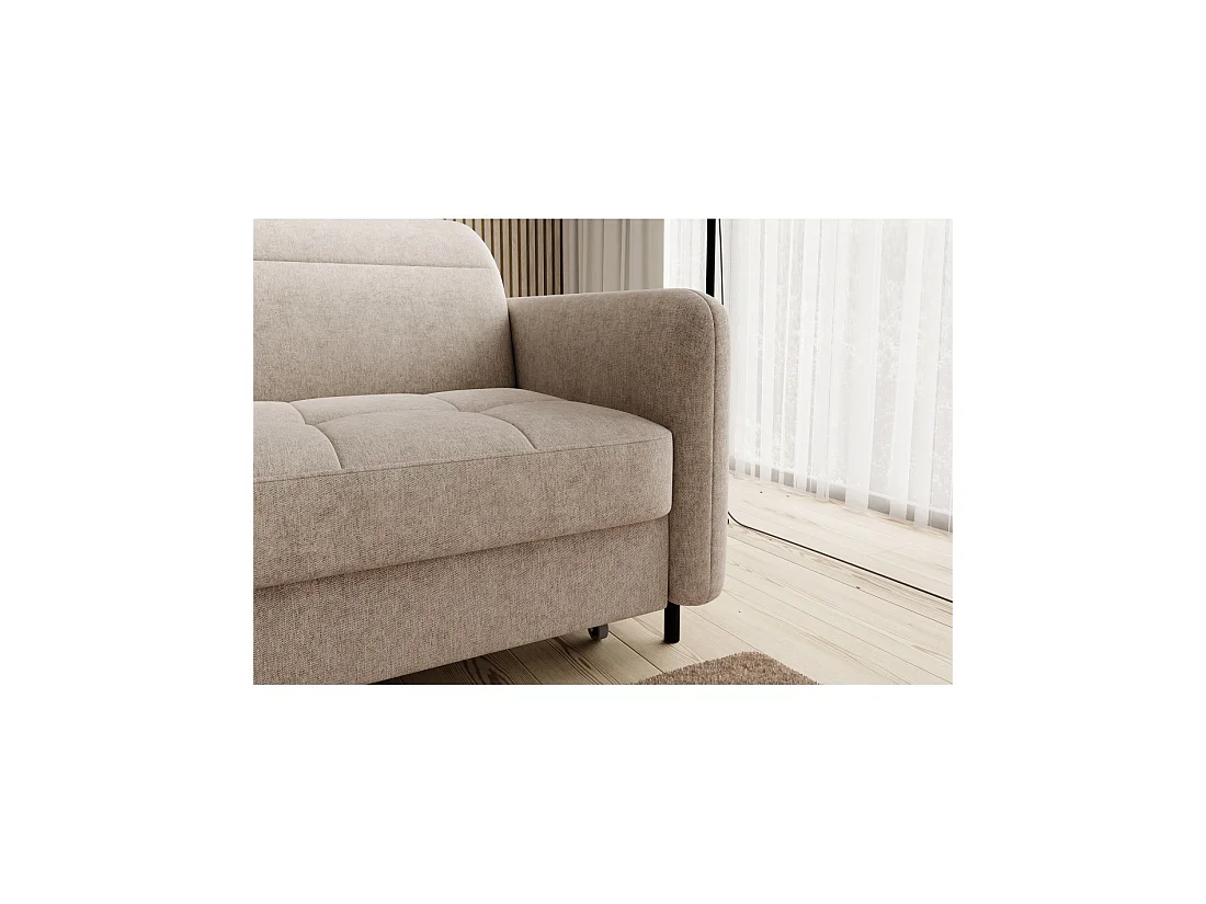 Canapé d'angle collection GOUMSI coloris Beige chiné