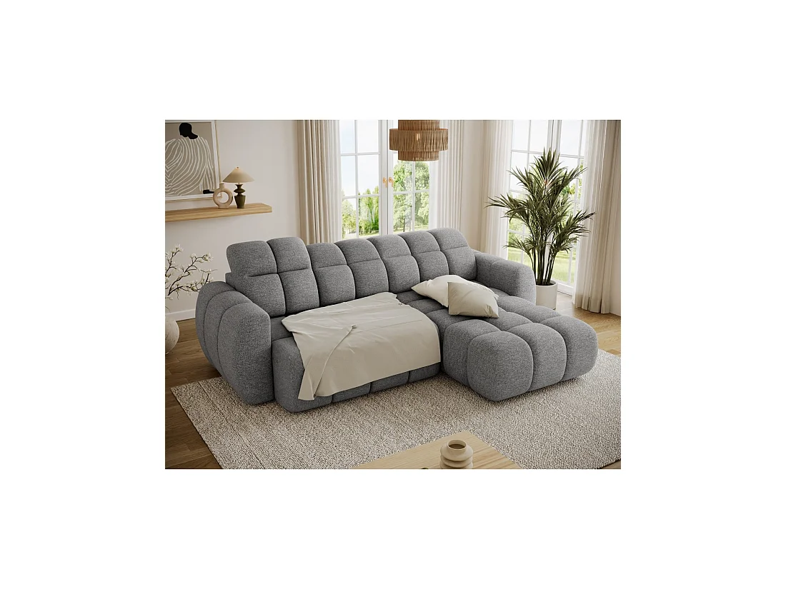 Hoekbank FANOTI elektrisch 3-zits beige - rechterhoek