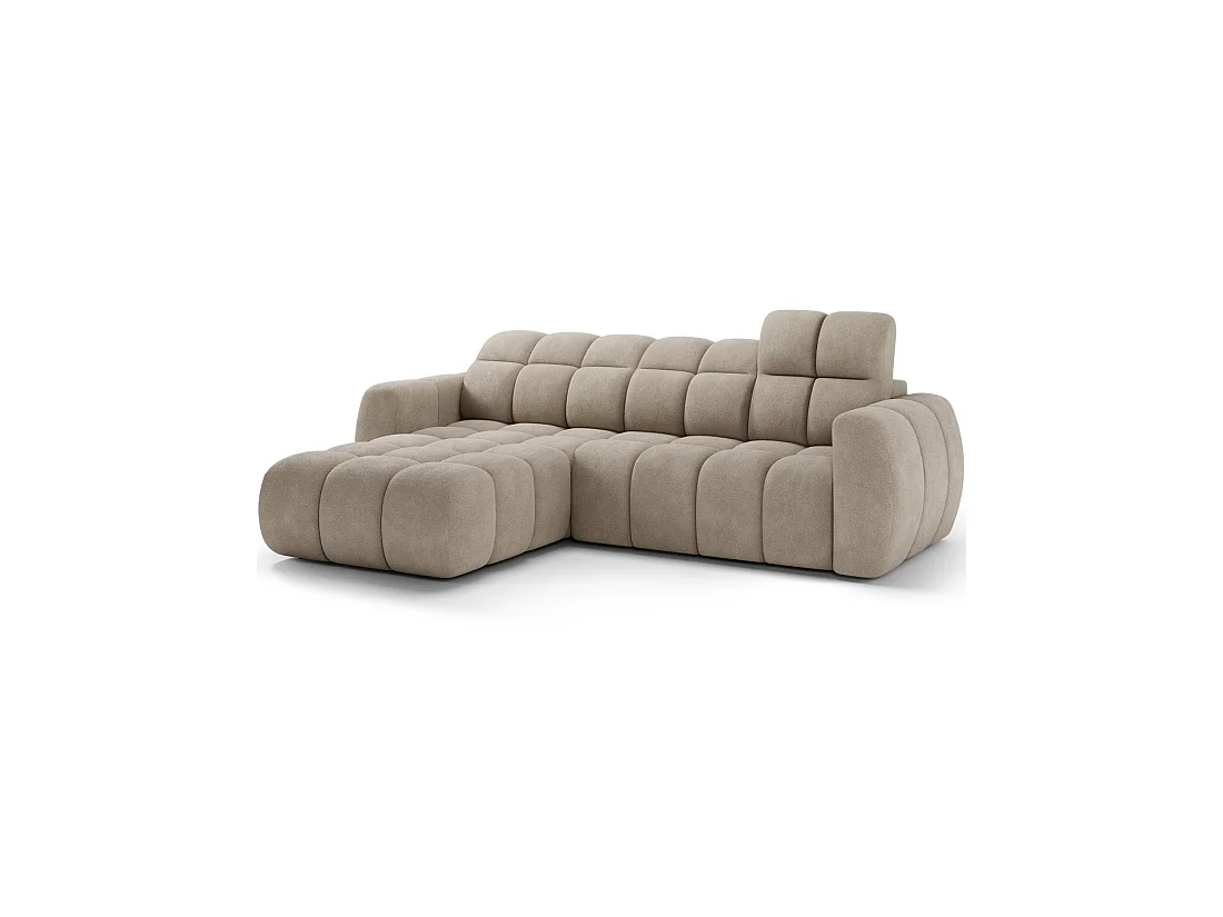 Hoekbank FANOTI elektrisch 3-zits beige - linkse hoek - versie 2