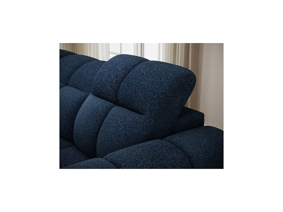 Hoekbank FANOTI elektrisch 3-zits donkerblauw - linkse hoek