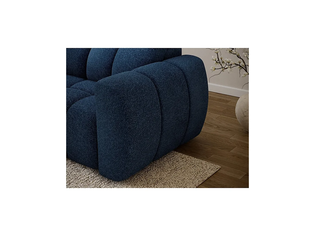 Hoekbank FANOTI elektrisch 3-zits donkerblauw - linkse hoek