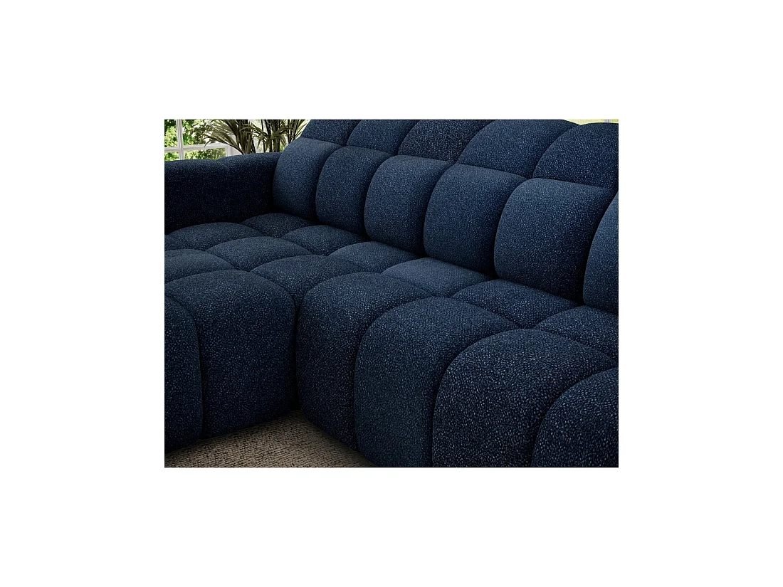 Hoekbank FANOTI elektrisch 3-zits donkerblauw - linkse hoek