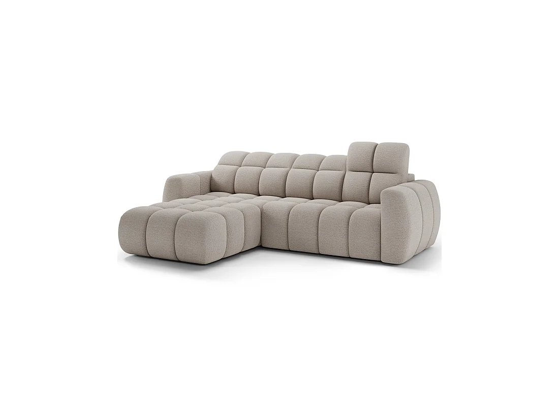 Hoekbank FANOTI elektrisch 3-zits beige - linkse hoek