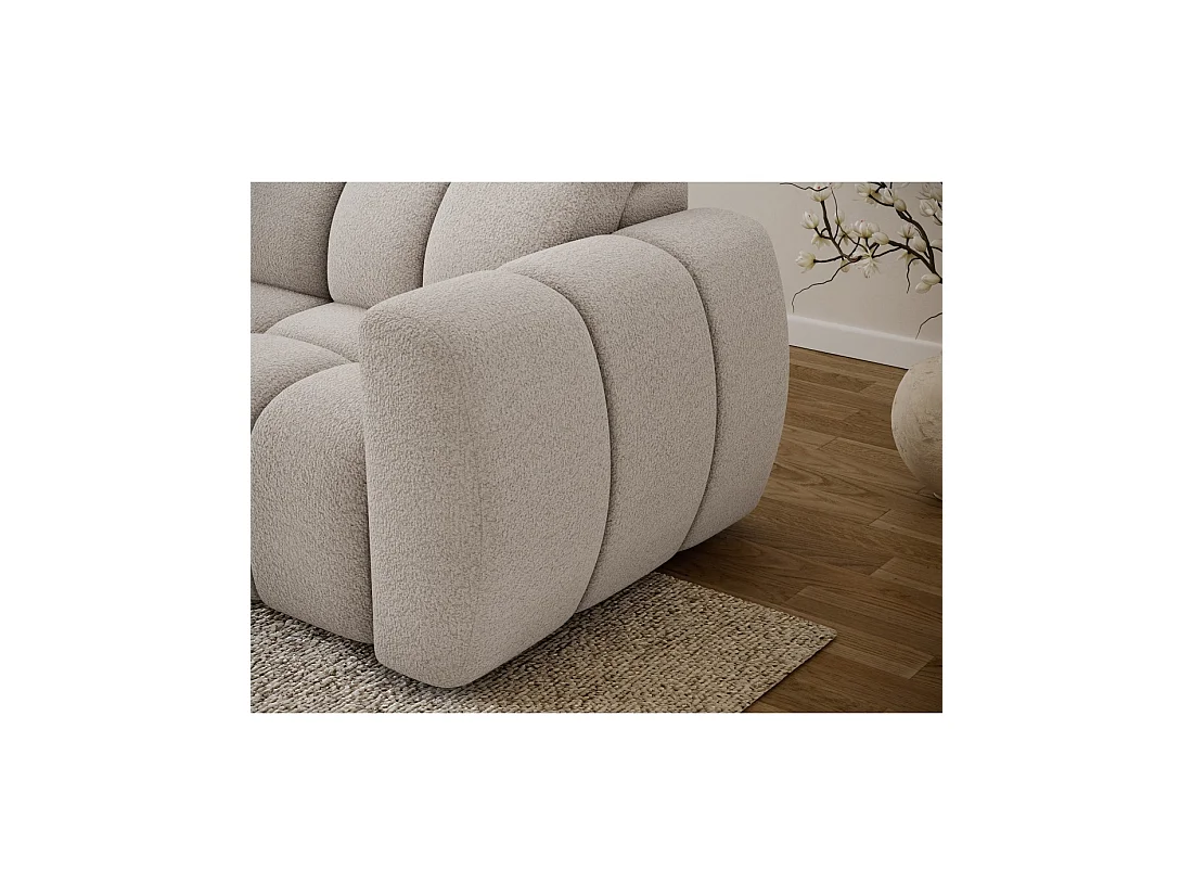 Hoekbank FANOTI elektrisch 3-zits beige - linkse hoek