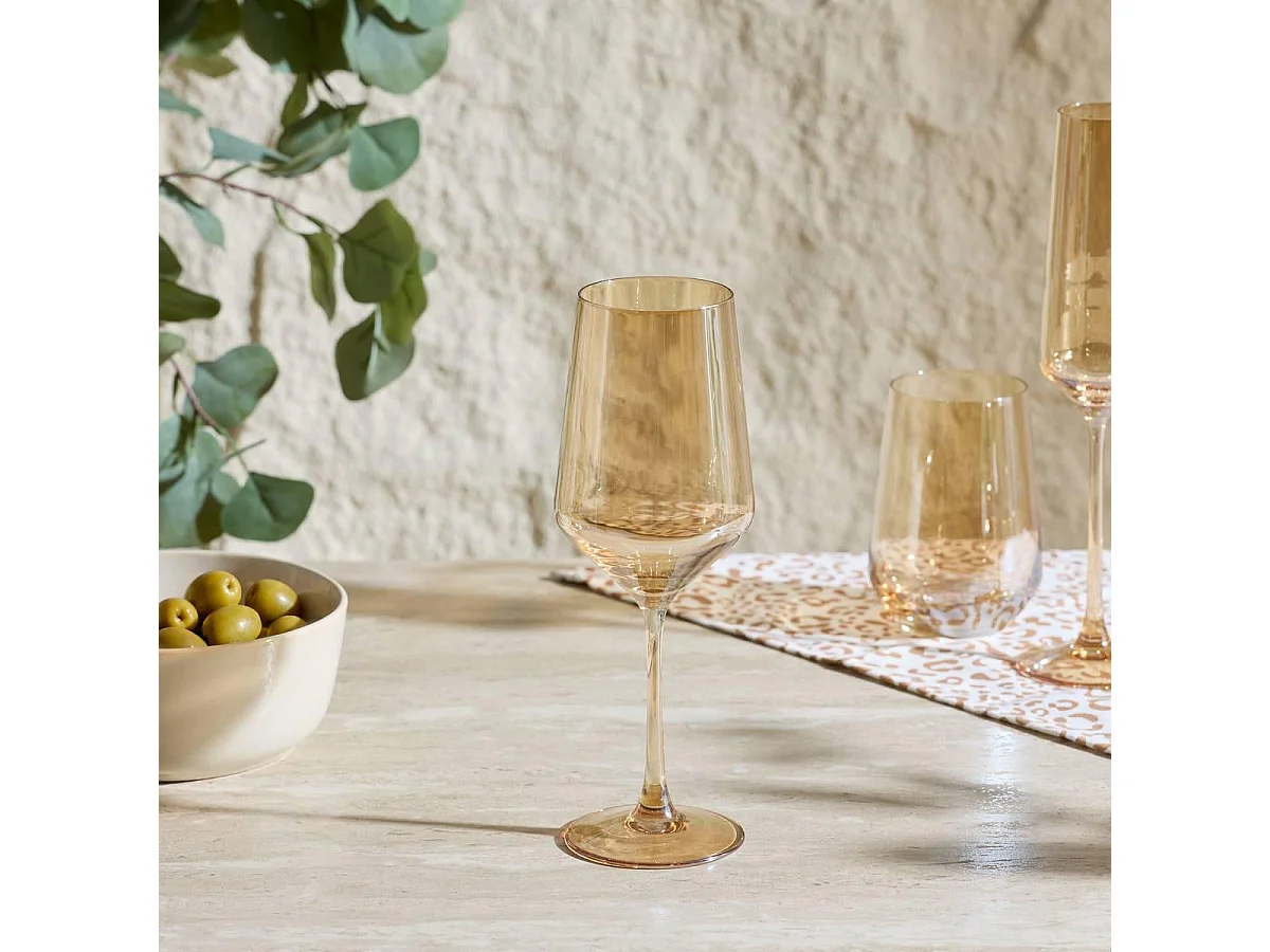 Lot de 4 Verres à Vin "Ambre" 42cl Ambre