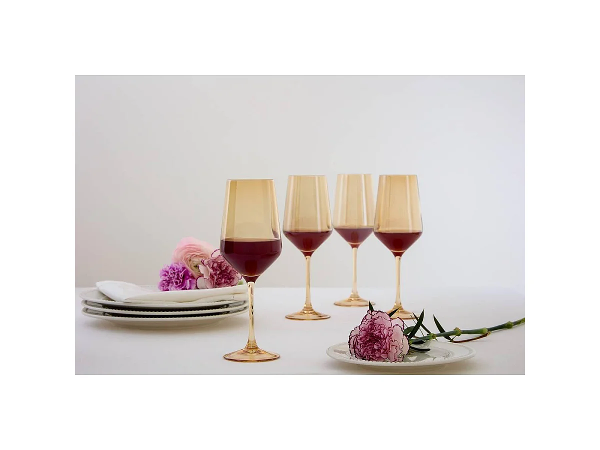 Lot de 4 Verres à Vin "Ambre" 42cl Ambre